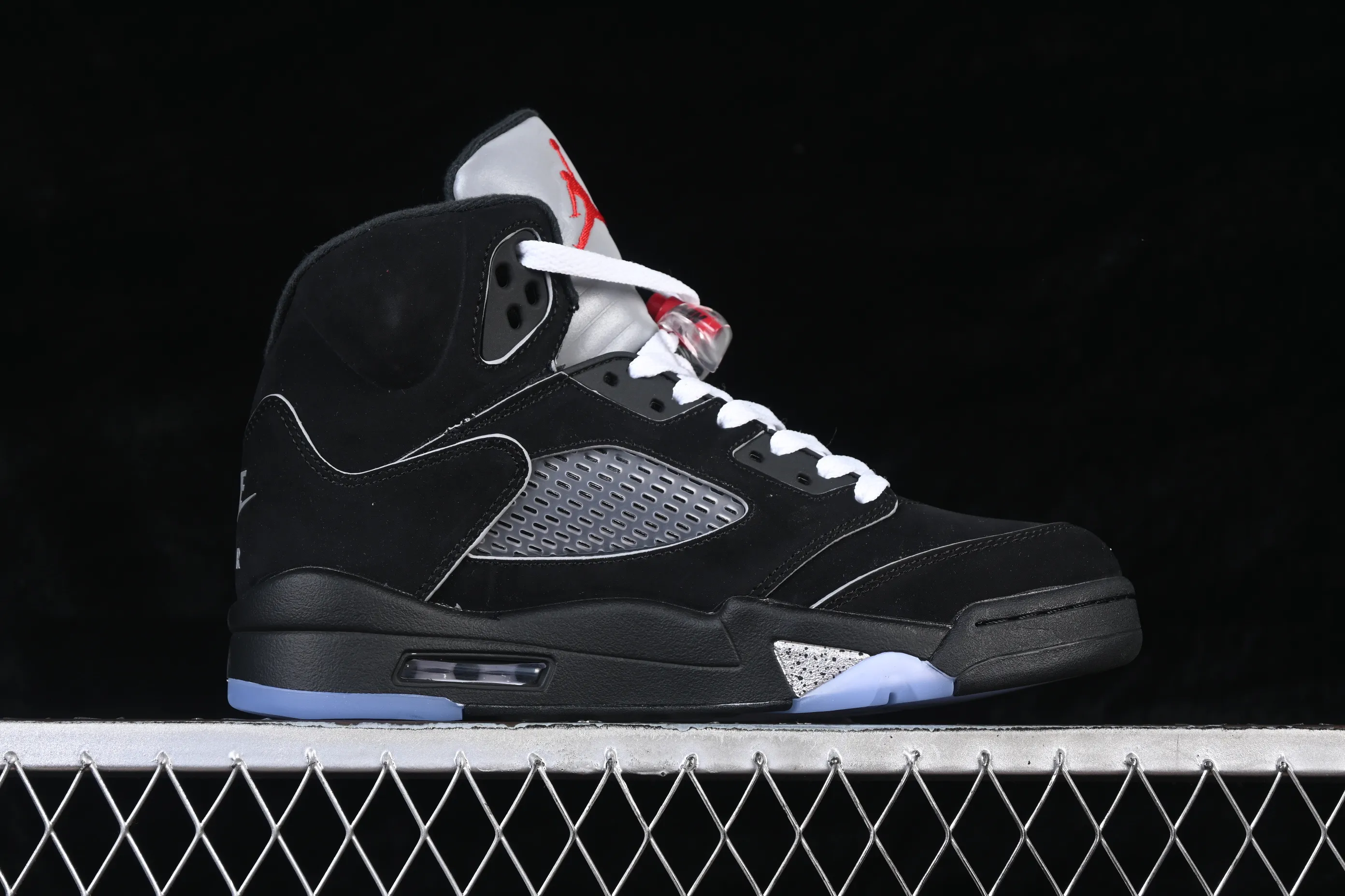 All categories Air Jordan Jordan series basketball shoes Air Jordan 5 TG version Air Jordan 5 Black "Metallic Reimagined" AJ5 Joe 5 black silver first layer basketball shoes HF3975-001